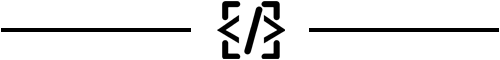 HTML-Schließtag-Symbol, das als dekorativer Trenner verwendet wird.