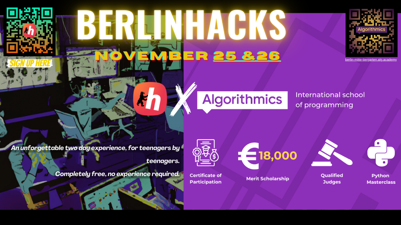 BerlinHacks 2023 – Teenager Hackathon in Berlin led by Teenagers – Key Findings